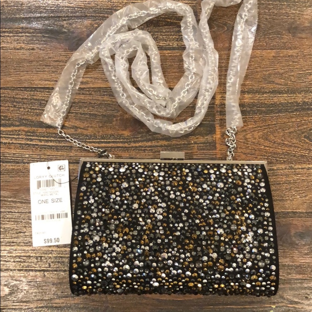 INC Loryy Clutch One Size Mixed Metal NWT